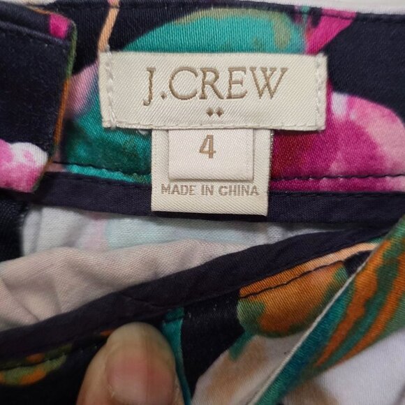 J.Crew Floral A-Line Festival Skirt Women's Size 4 Multicolor Cotton Blend Knee - Picture 5 of 7